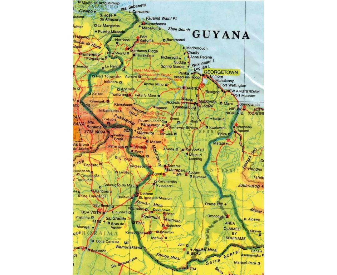 Guyana Afrika haritası