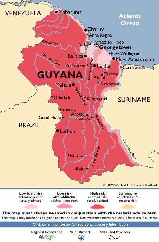 Guyana haritası