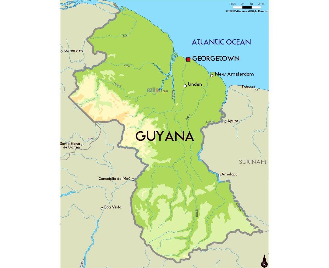 Guyana haritası