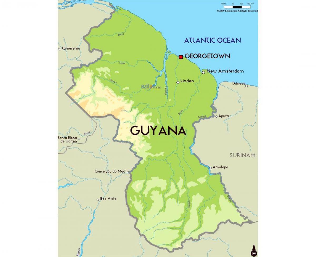 Guyana haritası 