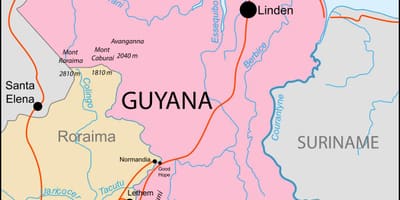 Guyana haritası dünya üzerindeki konumu 
