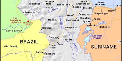 Guyana ülke haritası 