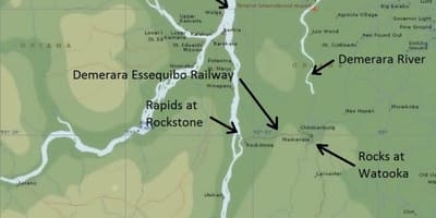 Essequibo sahil Guyana haritası 