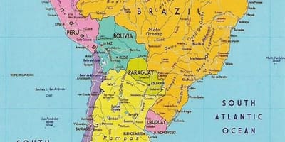 Guyana Güney Amerika haritası 